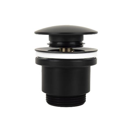 VÁLVULA CLICK-CLACK NEGRA CON TAPÓN GRANDE Ø63 MM