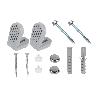 CONJUNTO TORNILLOS FIJACIÓN INODORO Y SOPORTE NYLON HORIZONTAL