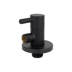 VÁLVULA DE ESCUADRA 1/2 X 3/8 MODELO LUX NEGRA