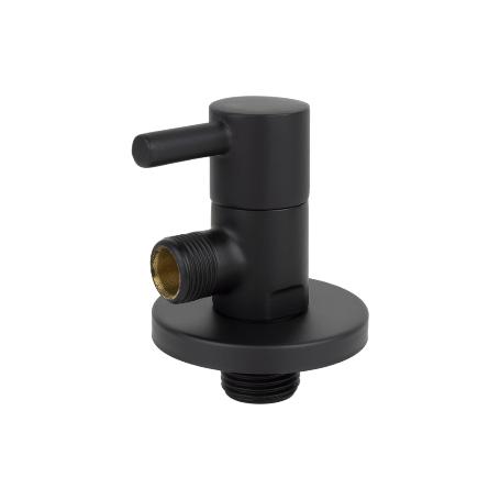 VÁLVULA DE ESCUADRA 1/2 X 3/8 MODELO LUX NEGRA