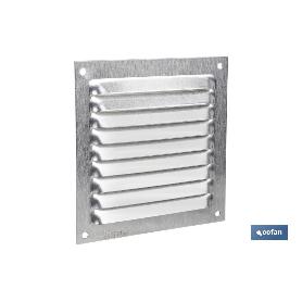 REJILLA DE VENTILACIÓN ALUMINIO 10 X 10 CM   CAJA 5 UNID.