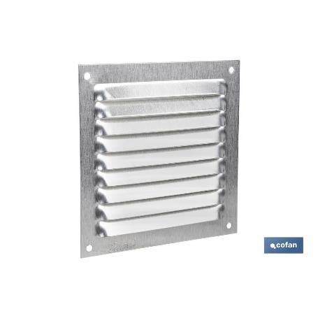 REJILLA DE VENTILACIÓN ALUMINIO 10 X 10 CM VENTA UNITARIA