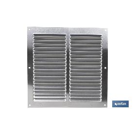 REJILLA DE VENTILACIÓN ALUMINIO 20 X 20 CM   CAJA 5 UNID.