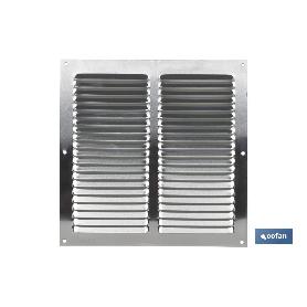 REJILLA DE VENTILACIÓN ALUMINIO 25 X 25 CM VENTA UNITARIA