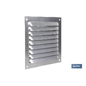 REJILLA DE VENTILACIÓN ALUMINIO CON MOSQUITERA 10 X 10 CM VENTA UNITARIA