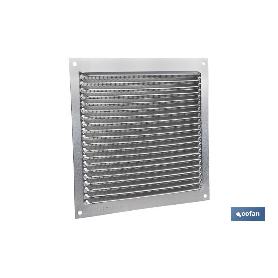 REJILLA DE VENTILACIÓN ALUMINIO CON MOSQUITERA 17 X 17 CM VENTA UNITARIA