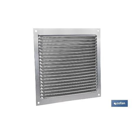 REJILLA DE VENTILACIÓN ALUMINIO CON MOSQUITERA 17 X 17 CM VENTA UNITARIA