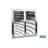 REJILLA DE VENTILACIÓN ALUMINIO CON MOSQUITERA 25 X 25 CM   CAJA 5 UNID.