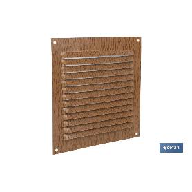 REJILLA DE VENTILACIÓN ALUMINIO MADERA 15 X 15 CM VENTA UNITARIA