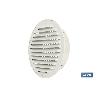 REJILLA DE VENTILACIÓN ALUMINIO-ABS BLANCO PARA EMPOTRAR A TUBO Ø12 CM   CAJA 5 UNID.