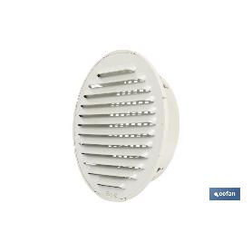 REJILLA DE VENTILACIÓN ALUMINIO-ABS BLANCO PARA EMPOTRAR A TUBO Ø12 CM VENTA UNITARIA