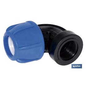 CODO 90° ROSCA HEMBRA PP PN16 75 X 3  VENTA UNITARIA