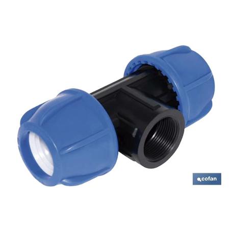 TE 90° ROSCA HEMBRA PP PN16 50 X 1/2 X 50  VENTA UNITARIA