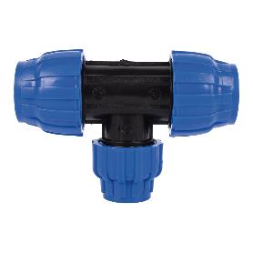 TE 90° REDUCIDA PP PN16 90 X 75 X 90