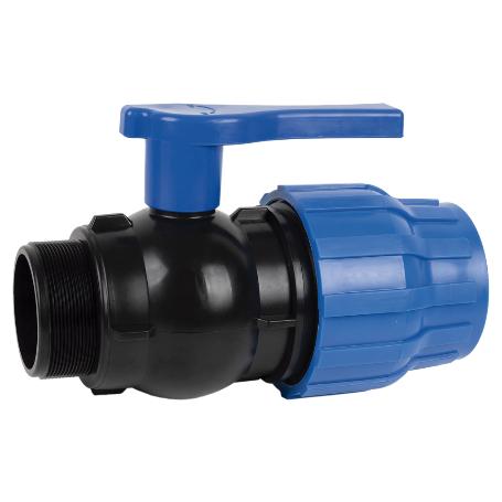 ENLACE VÁLVULA DE BOLA ROSCA MACHO PP PN16 32 X 1 VENTA UNITARIA