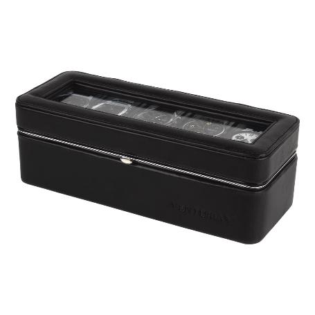 CAJA GUARDA RELOJES 6 UDS PIEL MARRÓN