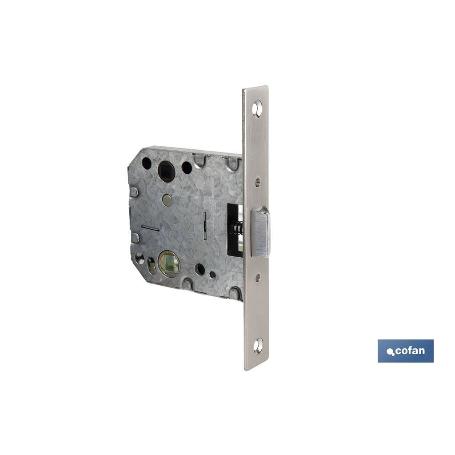 PICAPORTE EMBUTIR CUADRADO D47 E50 NIQUEL (P/MADERA)   CAJA 10 UNID.