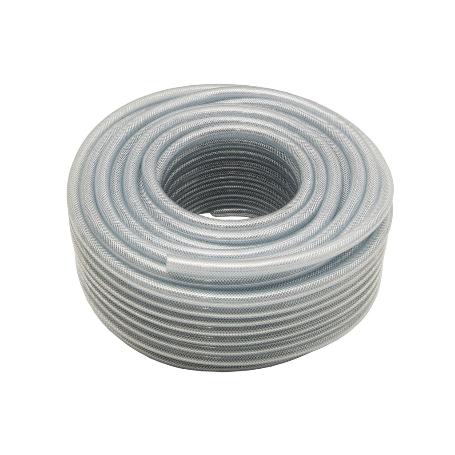 MANGUERA PVC CRISTAL C/REFUERZO 8X14MM/100M