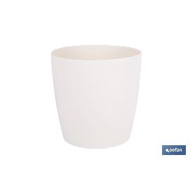 MACETA CAMELIA COLOR CREMA 18X17.8CM VENTA UNITARIA