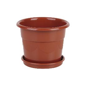 MACETA DALIA COLOR MARRON  42X38+ PLATO 37.5CM   CAJA 3 UNID.