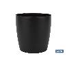 MACETA CAMELIA  DE COLOR NEGRO 14 X 13,8 CM   CAJA 12 UNID.