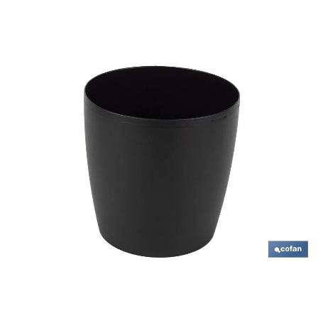 MACETA CAMELIA DE COLOR NEGRO 14 X 13,8 CM VENTA UNITARIA