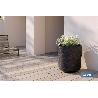 MACETA O MACETERO GAMA TEXTIL COLOR NEGRO PP Ø 285 X 316 MM 16 L   CAJA 4 UNID.