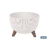 MACETA CON PATAS Y FILTRO DE DRENAJE COLOR BLANCO WPC Ø 395 X 255 MM 21 L VENTA UNITARIA