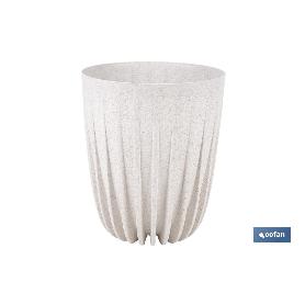 MACETA CON FILTRO DE DRENAJE A RAYAS COLOR BLANCO WPC Ø 145 X 172 MM 1,5 L VENTA UNITARIA