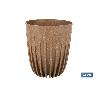 MACETA CON FILTRO DE DRENAJE A RAYAS COLOR MARRÓN WPC Ø 190 X 226 MM 2,4 L VENTA UNITARIA