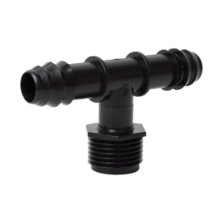 CONEXIÓN EN T R.MACHO Ø16MM-1/2   CAJA 100 UNID.