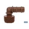 CON. EN CODO R.MACHO Ø16MM-3/4 (MARRÓN-MAX SEGUR.) VENTA UNITARIA