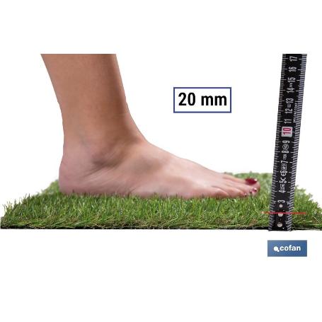 CÉSPED ARTIFICIAL 20 MM (2X4 M) 15.750 PUNTADAS/M2