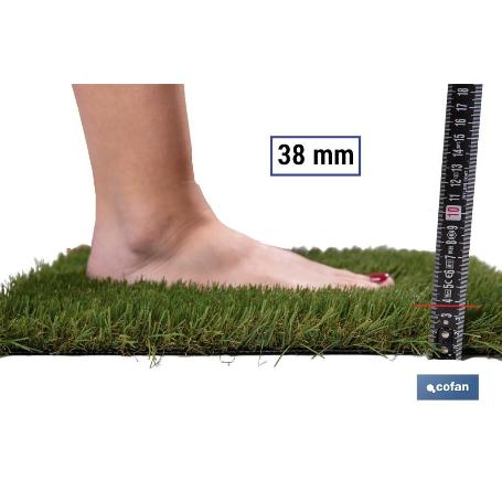 CÉSPED ARTIFICIAL 38 MM (2X4 M) 25.200 PUNTADAS/M2