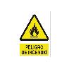 SEÑAL POLIESTIRENO 297X210 MM PELIGRO DE INCENDIO