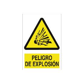 SEÑAL POLIESTIRENO 210X148 MM. PELIGRO DE EXPLOSIÓN