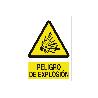 SEÑAL POLIESTIRENO 297X210 MM. PELIGRO DE EXPLOSIÓN