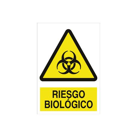 SEÑAL POLIESTIRENO 210X148 MM RIESGO BIOLÓGICO