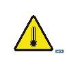 SEÑAL ADHESIVA 105X105 MM. PELIGRO ALTA TEMPERATURA