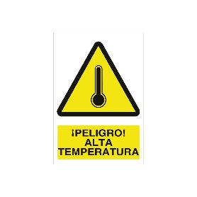 SEÑAL POLIESTIRENO 420X297 MM. ¡PELIGRO! ALTA TEMPERATURA