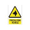 SEÑAL POLIESTIRENO 210X148MM. ¡PRECAUCIÓN! PERROS