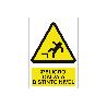 SEÑAL POLIESTIRENO 420X297MM. ¡PELIGRO! CAÍDA A DISTINTO NIVEL