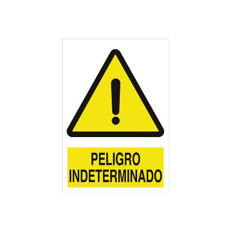 SEÑAL POLIESTIRENO 297X210 MM. PELIGRO INDETERMINADO