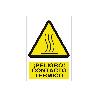 SEÑAL ADHESIVA 148X105MM ¡PELIGRO! CONTACTO TÉRMICO