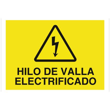 SEÑAL POLIESTIRENO 297X210MM. HILO DE VALLA ELECTRIFICADO