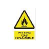SEÑAL POLIESTIRENO 420X297MM. PELIGRO GAS INFLAMABLE