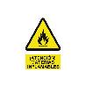 SEÑAL POLIESTIRENO 420X297MM. ¡ATENCIÓN! MATERIAS INFLAMABLES