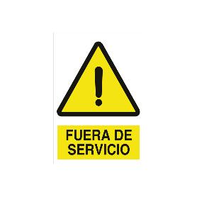 SEÑAL POLIESTIRENO 148X105MM. FUERA DE SERVICIO