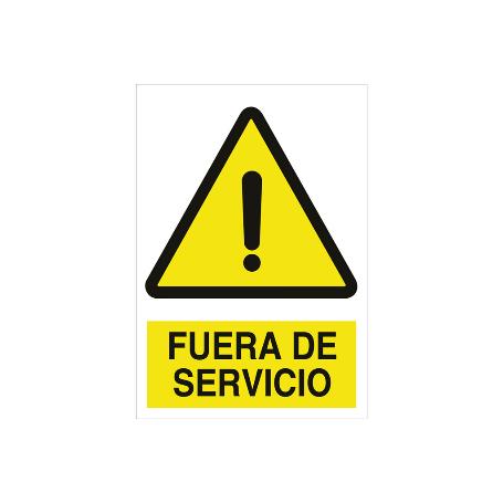 SEÑAL POLIESTIRENO 297X210MM. FUERA DE SERVICIO