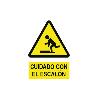 SEÑAL POLIESTIRENO 210 X 148 MM CUIDADO ESCALÓN